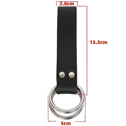 Medieval Belt Skirt Hikes Double Ring Leather Loop Renaissance Waistband Accessory Vikings Mug Hook Strap4