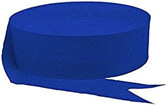 amscan - 18205.105 Amscan Jumbo Roll Party Crepe Streamer | Bright Royal Blue | 500' | Party Decor -
