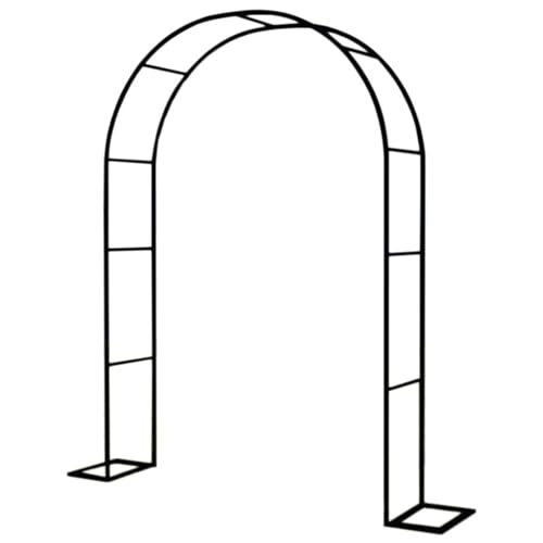 Pergola en métal antirouille pour plantes grimpantes et décoration de mariage - Tonnelle de jardin résistante aux intempéries - Arche élégante de roses noires (280 x 220 cm)