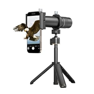 SmallRig 8X Telephoto Lens for Mobile Phone (T-Mount), with Tripod + 8X Optical Zoom HD Telephoto Lens + Lens Clamp + Tripod Adapter + Lens Caps + Storage Bag, Support Hand-held Spot Shooting – 4737