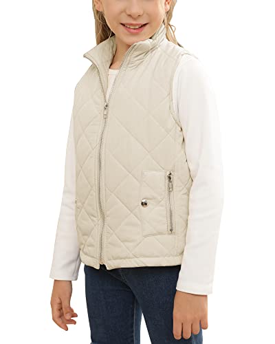 Fisace Girls Lightweight Puffer Vest Stand Collar Zip Quilted Sleeveless Gilet With Pocket thumb #2