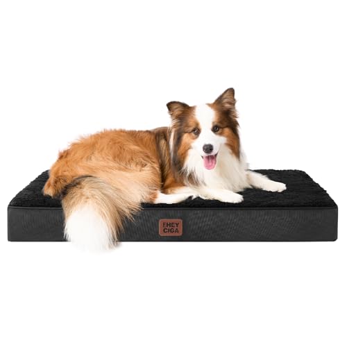 Image of EHEYCIGA Orthopedic Dog Bed Large with Removable Washable Cover, 36IN Black