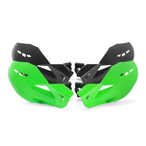 Protège-mains guidon noir Kawasaki KX protégeant des projections