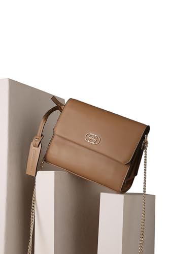 Image of Allen Solly Women Tan colour Sling Bag AHBGFRGBS02401 Size-18 * 10 * 14cm