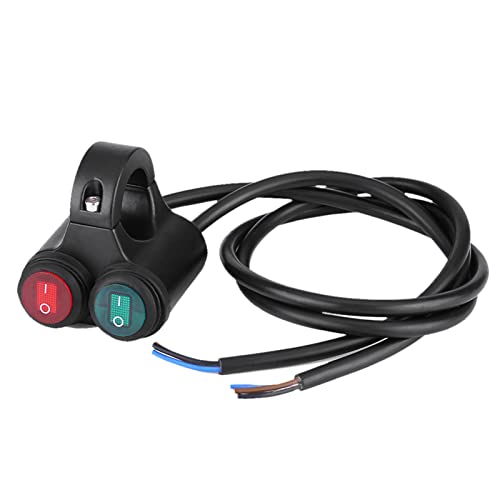 Interruttore manubrio moto, 22mm 4 tipi Universale manubrio moto faro luci fendinebbia Horn Pulsante interruttore doppio comando(D)