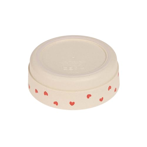 LÄSSIG Kinder Schüssel Schälchen Kindergeschirr ohne Melamin, BPA-frei, für Spülmaschine und Mikrowelle/Bowl Happy Rascals Heart lavender