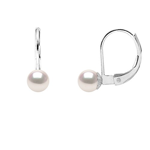 Boucles d'oreilles perles Akoya en or blanc, le cadeau précieux idéal pour femme