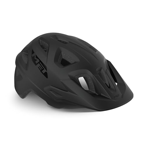 MET Echo M(52-57) Casco Montañismo, Alpinismo y Trekking Unisex Adulto, Negro (Negro Mate)
