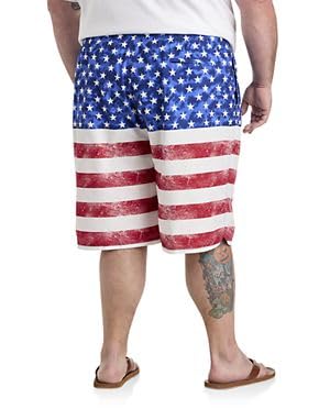 Harbor Bay by DXL Men's Big and Tall Patriotic Swim Trunks Blue2