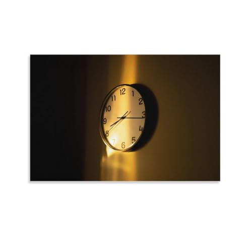Horloge murale toile poétique message chaleureux pour maison