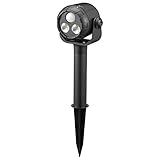 オーム電機 LEDガーデンライト 土にさして使うセンサーライト 人感センサー スティック型 電池式 昼白色 LS-B300GS-2 06-4102 OHM