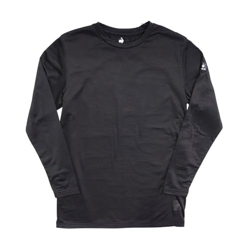 [ルコックスポルティフ] メンズ インナー 長袖 丸首 裏ブロックフリース素材 ストレッチ素材 581 Lサイズ ブラック