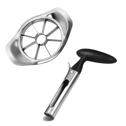 Ruvan Coupe Pomme, Trancheuse Et Vide pomme, Découpe pomme, 1 Coupe pomme Et Fruits En Acier Inoxydable, Tranche Pour Les Pommes Et Les Poire, Enleve Trognon Pomme, Réutilisables