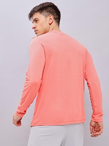 Image of TECHNOSPORT Men's Slim Fit Full Sleeve Round Neck T-Shirt, Double Cool Quick Dry Moisture Wicking Stretchable Sports Gym and Casual Wear