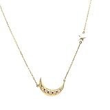 14k artisan moon and star diamond necklace