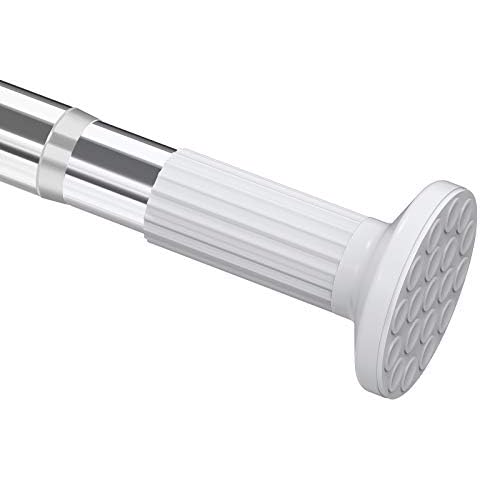 Umimile Tension Curtain Rod, 51-126 inch Adjustable Spring Shower Tension Curtain Rod, Stainless Steel Closet Rod for Windows or Shower, No Drilling, No Rust, Easy to Install Cover