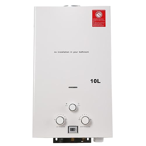 SUDEG 10L Gas Durchlauferhitzer,20KW LPG Warmwasserbereiter Instant...