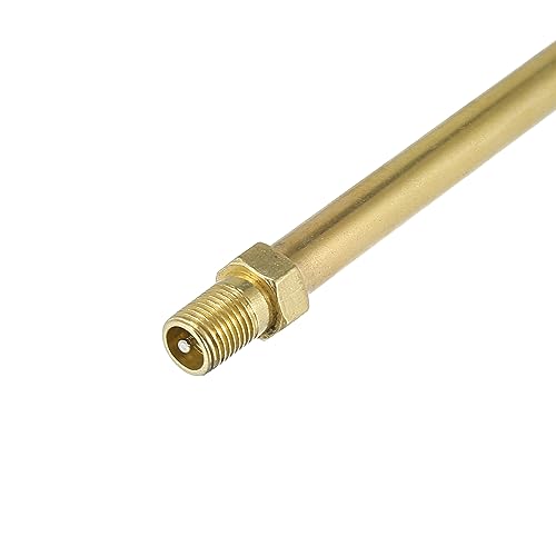 Image of X AUTOHAUX 120mm /4.72 inch Long Brass Auto Tire Valve Extension Adaptor Air Tyre Stem Extender Inflation Stright Bore for Car Truck Motorcycle Bike Mower Scooter