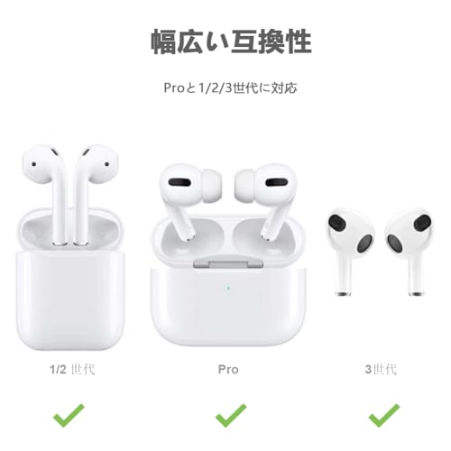 イヤーフック AirPods Pro対応 [多次元調整可能] Apple AirPods対応 (透明)