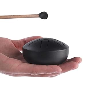 LeSage-Mini-Steel-Tongue-Drum-3-inch-6-notes-Percussion-Panda-drum-Drum-for-Adults-Beginner-Kids-Yoga-Meditation-Small-Handpan-Thetaspot-Drum-Child-Black