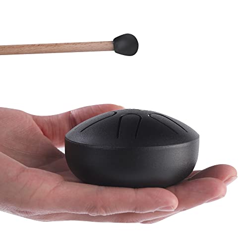 LeSage-Mini-Steel-Tongue-Drum-3-inch-6-notes-Percussion-Panda-drum-Drum-for-Adults-Beginner-Kids-Yoga-Meditation-Small-Handpan-Thetaspot-Drum-Child-Black