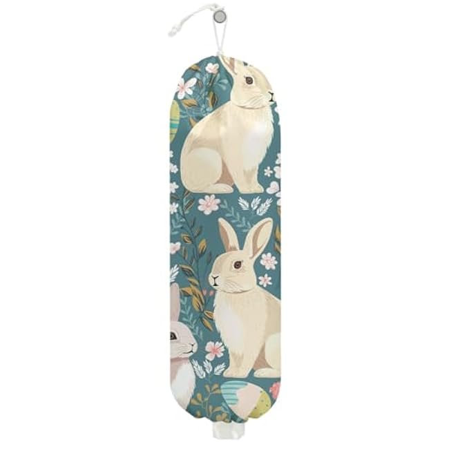 Chicken Plastic Bag Holder, Wall Mount Grocery Bag Holder, Plastic Storage bag, Pull Rope Free Adjustment, Plastic Bag Holders for Grocery Bags, Plastic Bag Dispenser for Home Kitchen