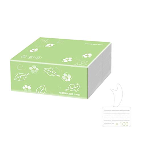 Fanteecy Soft Dry Wipes, Organic Cotton Facial Tissues,Baby Dry Wipe,Use Wet or Dry - Unscented Facial Cotton Wipes for Sensitive Skin (Green-3 Packs) - Thumbnail 4