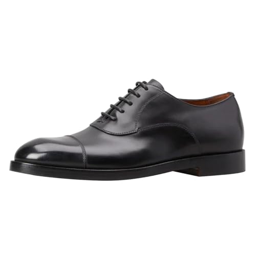 FSJ Men's Classic Lace-Up Oxford Shoes Handmade Burnished Soft Leather Cap Toe Formal Business Tuxedo Dress Shoes Size 4-16 US