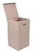 BIRDROCK HOME Premium Linen Collapsible Laundry Hamper with 2 Load Capacity | Removable Mesh Bags, Magnetic Lid and Sturdy MDF Board | Stylish Clothes Hamper | Cream