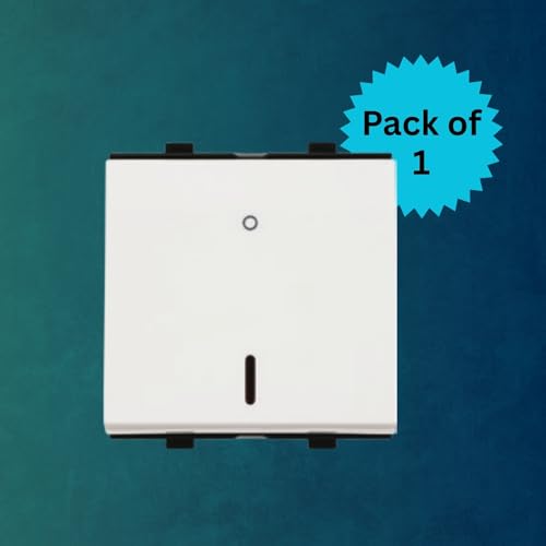 Image of Anchor by Panasonic 65032 Penta Modular 2M 32A Polycarbonate One-Way D.P Switch with Neon (White)