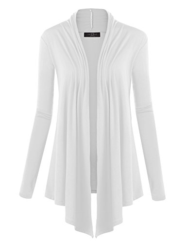 Image of Made By Johnny Women's Open Front Cardigan Lightweight Soft Drape Long Sleeve Cardigan for Work Travel Casual