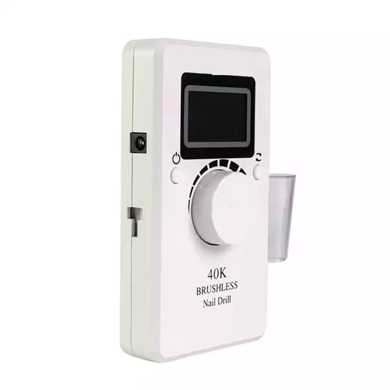 Lima Electrica Uñas, Máquina Eléctrica De Manicura Y Pedicura Con Pantalla 2LCD, 80W, 40000rpm, Motor Sin Escobillas Inalámbrico, Equipo Taladro For