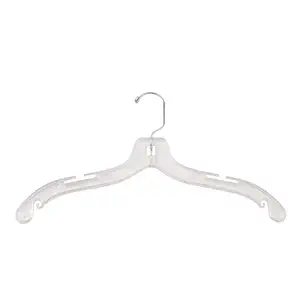 NAHANCO 505R Plastic Dress Hangers with Molded Shoulders, Middle Heavy Weight, 17