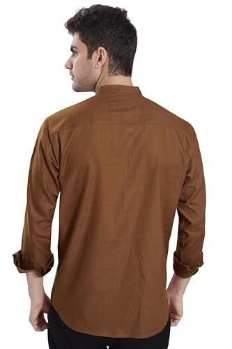 Image of DIVISIVE Men's Slim Fit Full Sleeves Cotton Short Kurta