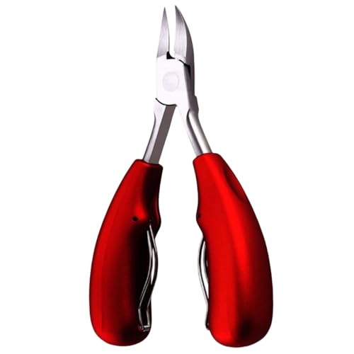 プロフェッショナル爪クリッパー 厚く陥入した爪用 - 非常に鋭いカーブブレード、ダブルスプリング、滑り止めハンドル - 足病医が硬い/厚い足の爪を持つ男性/高齢者におすすめ(シルバー)