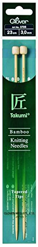 Clover Stricknadel, Bambus, braun, 3 mm Clover Stricknadel, Bambus, braun, 3 mm