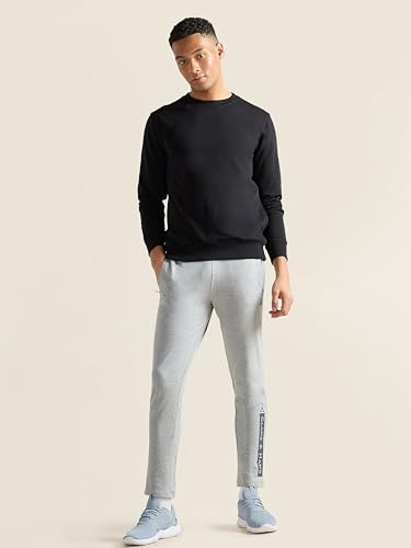 Image of Clans & Hans Men's Cotton Casual Crew Neck Sweatshirt - Heavyweight 240 GSM French Terry Fabric|Relaxed Fit Pullover|Essential Streetwear Sweatshirt for Men