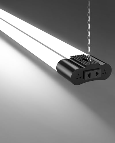 Sararoom 115cm LED Feuchtraumleuchte, 40W 4400LM LED Deckenleuchte Werkstatt Röhre Licht, 6500K Kaltweiß T8 Werkstattlampe Leuchtstoffröhre, Verknüpfbar Kronleuchter für Garage Warenhaus Büros Keller
