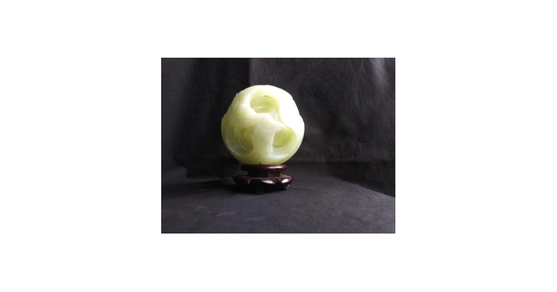 Amazon.co.jp: 多層球(7層) 岫玉製 中国工芸品 置物 NO.832