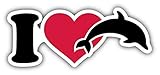 I Love Dolphins - Sticker - Die Cut Vinyl - Bright Print Sticker