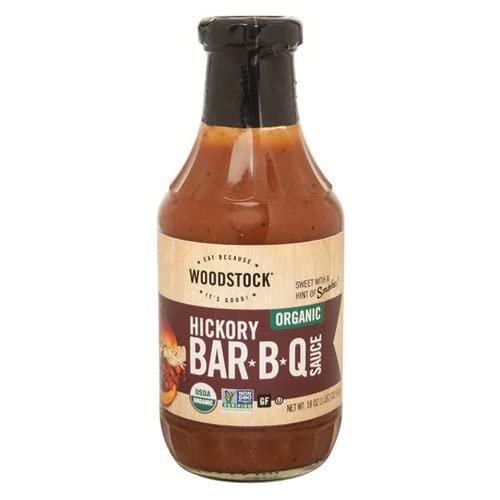Woodstock Organic BBQ Sauce Hickory -- 18 oz - 2 pc