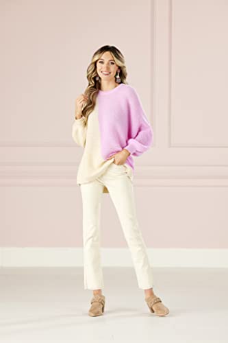 Image of Mud Pie Women's Maple Womens Colorblock Oversize Sweater