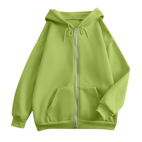 Zip Up Hoodie Women Casual Oversized Sweatshirts - Fall Fashion Fleece Lined Jacket - Thick Warm Coat Winter Clothing