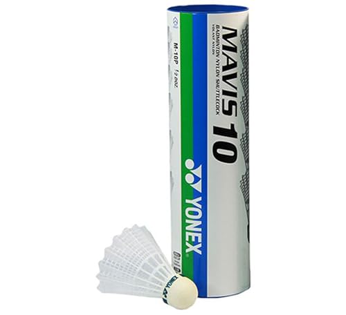 Image of Yonex Mavis 10 Nylon Shuttlecock, Yellow, Pack of 6 | Made in Japan