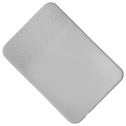 Tapete de silicona para estación de café, mantel individual de secado, con bordes elevados, tapete de barra de café de 23.6 x 15.7 pulgadas, para máquina de mostrador, máquina de hielo, y taza