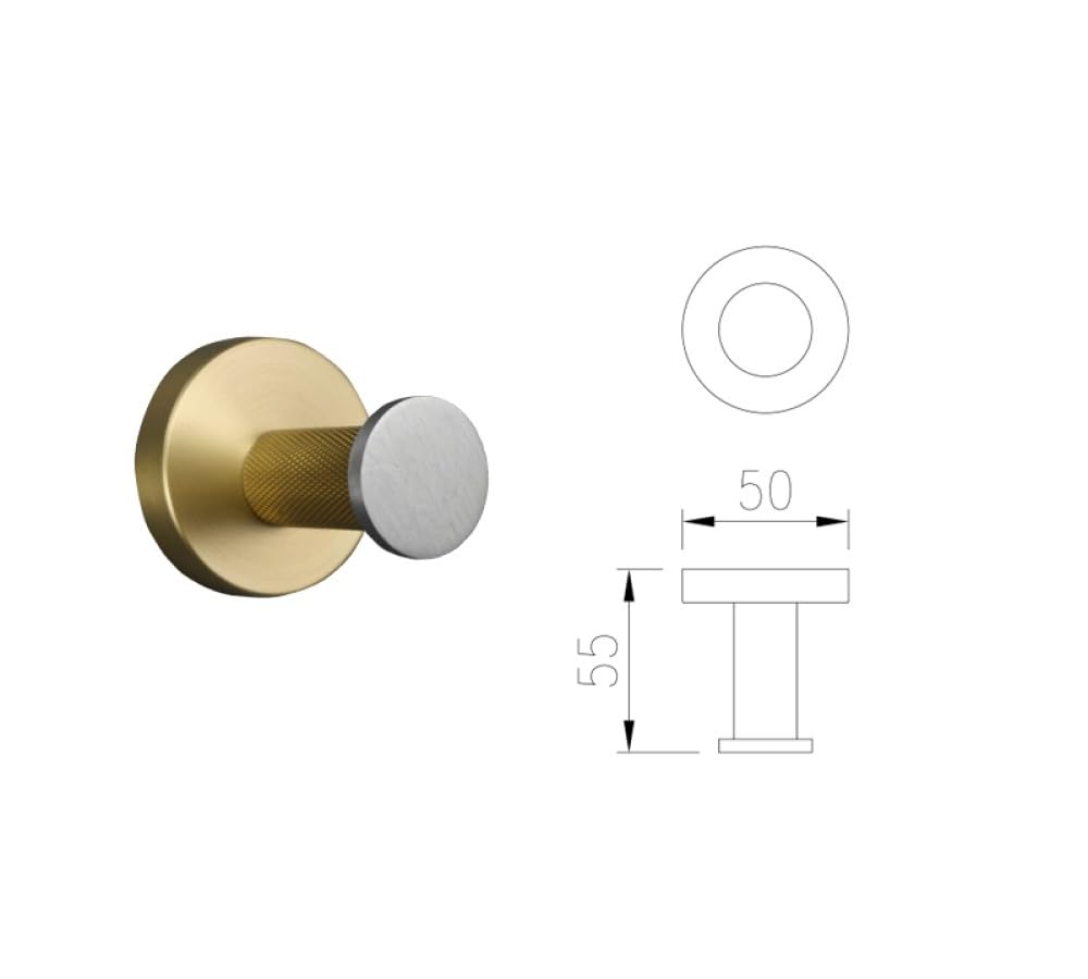 Juego de toallero de acero inoxidable con soporte para papel higiénico, soporte para cepillo de inodoro, ganchos para bata, kit de accesorios de baño