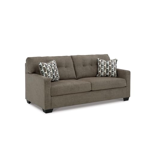 Signature Design by Ashley Mahoney Contemporary Tufted Sofa, Dark Brown