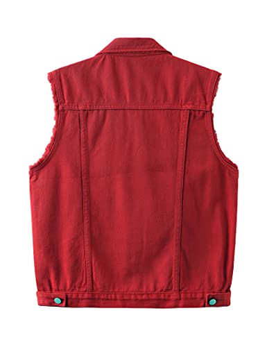 Womens Cute Sleeveless Distressed Slim Fit Denim Jean Crop Jacket Vest2