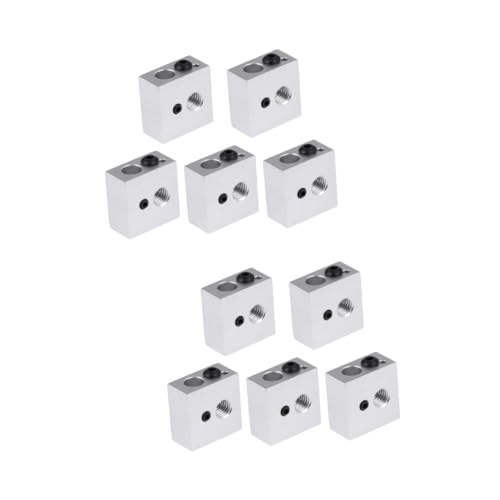 Gatuida 10 Pieces Heater Block for Printer Hot End Heating Block Compatible with Mk7 Mk8 Efficient Heating for Printing
