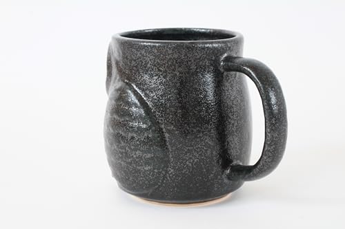 Taza cerámica japonesa Mino ware forma búho 12.8 oz miniatura 5